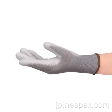 ヘスパックス労働手袋抗静的esd puコーティング